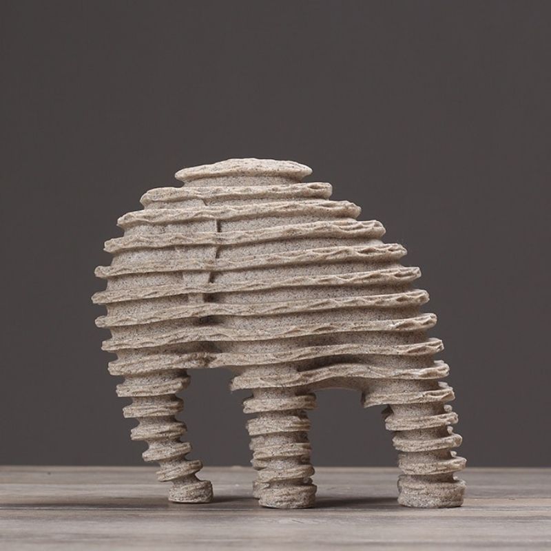 Éléphant Moderne — Sculpture en Pierre