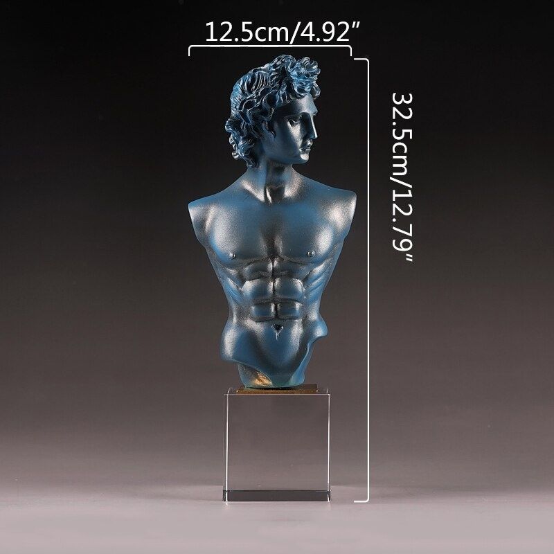 Statue Buste Bleu Homme — Édition Signature