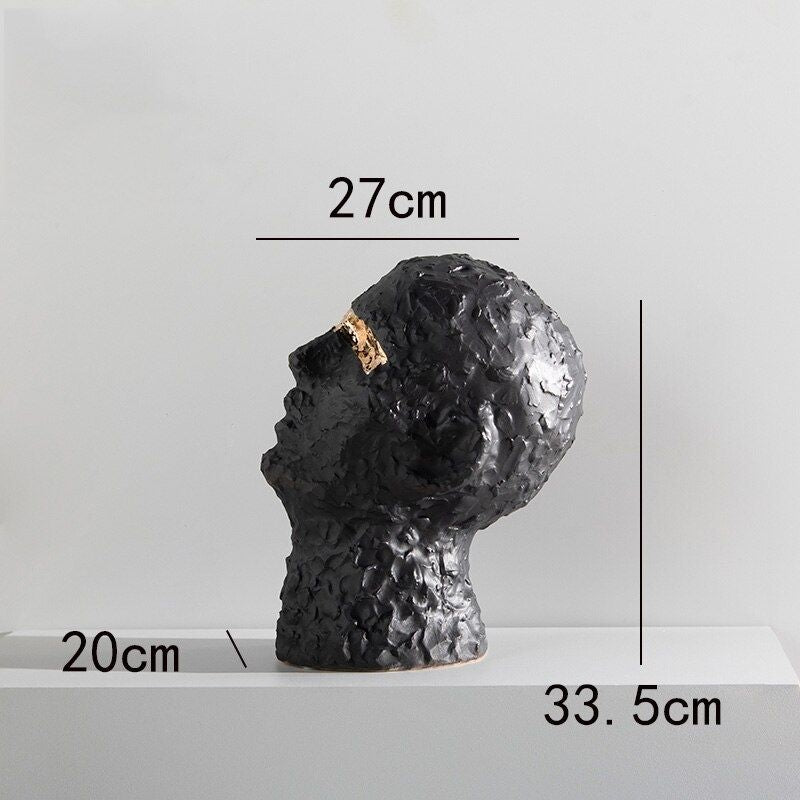 Statue Homme à Tête Noire