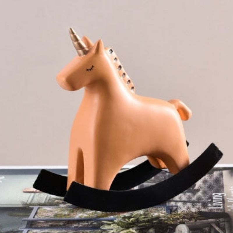 Statue de Cheval Orange – Collection Signature