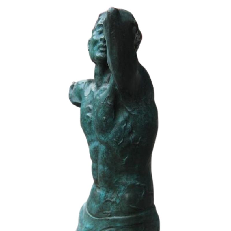 Statue Bronze Homme Bleu — Édition Signature