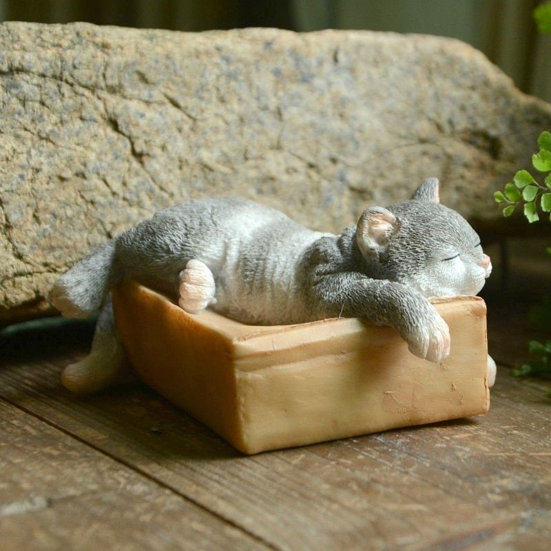 Statue Chat Qui Dort — Édition Signature