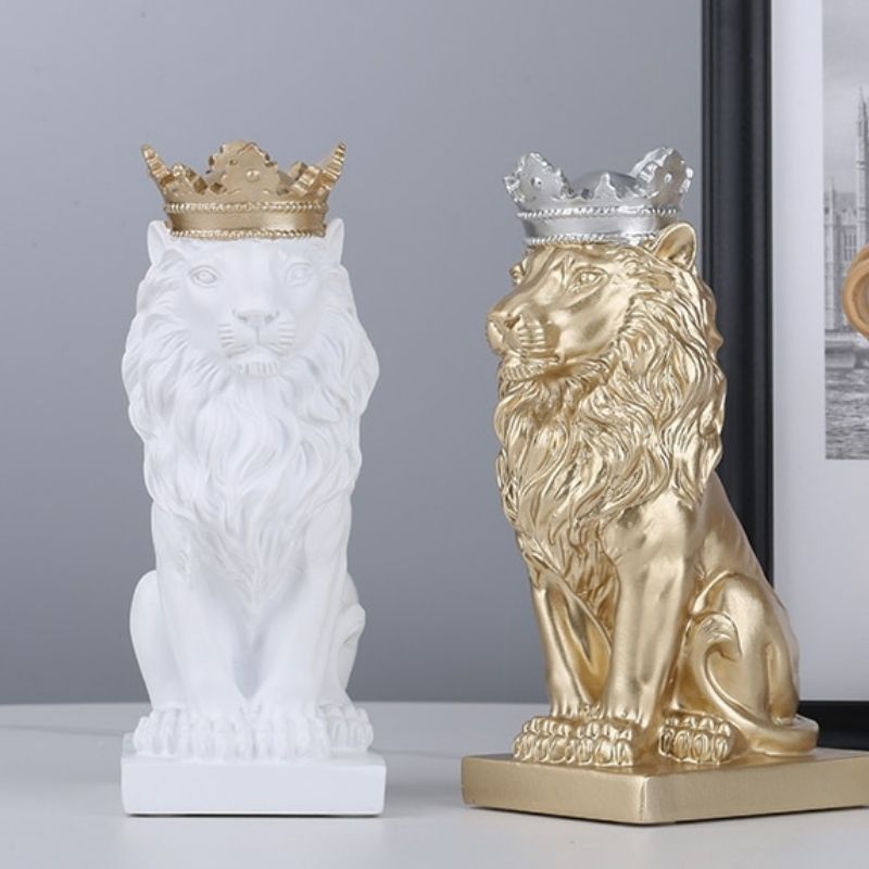 Statue Roi Lion Or - Édition Prestige