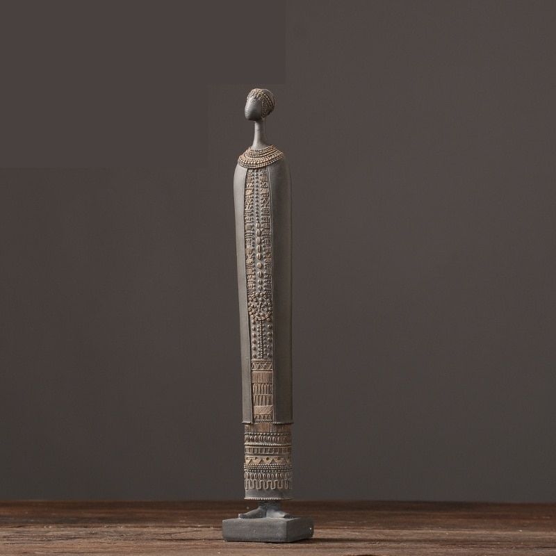 Statue Femme Africaine Élégante