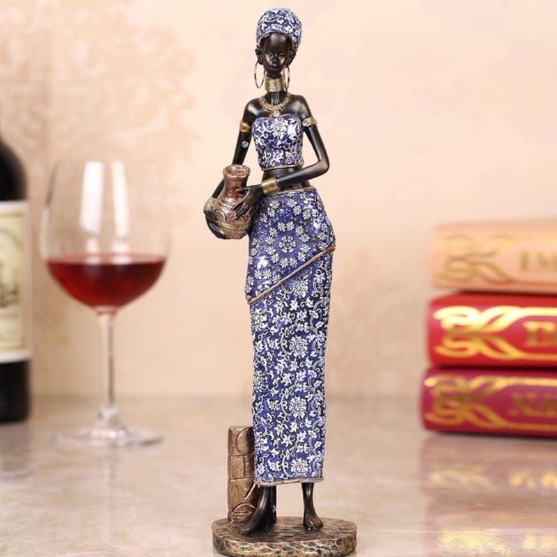 Statue Africaine Bleue — Édition Signature