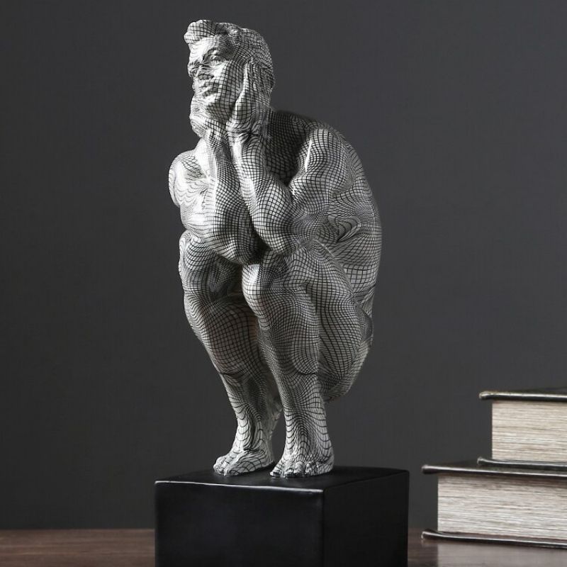 Statue de l'Homme Argenté — Édition Signature