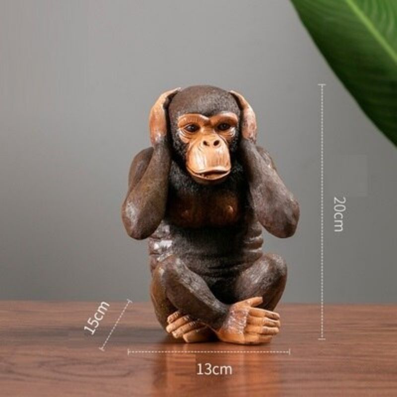 Statue du Singe Sourd - Édition Premium
