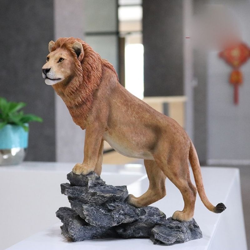 Statue de Lion en Résine Naturelle