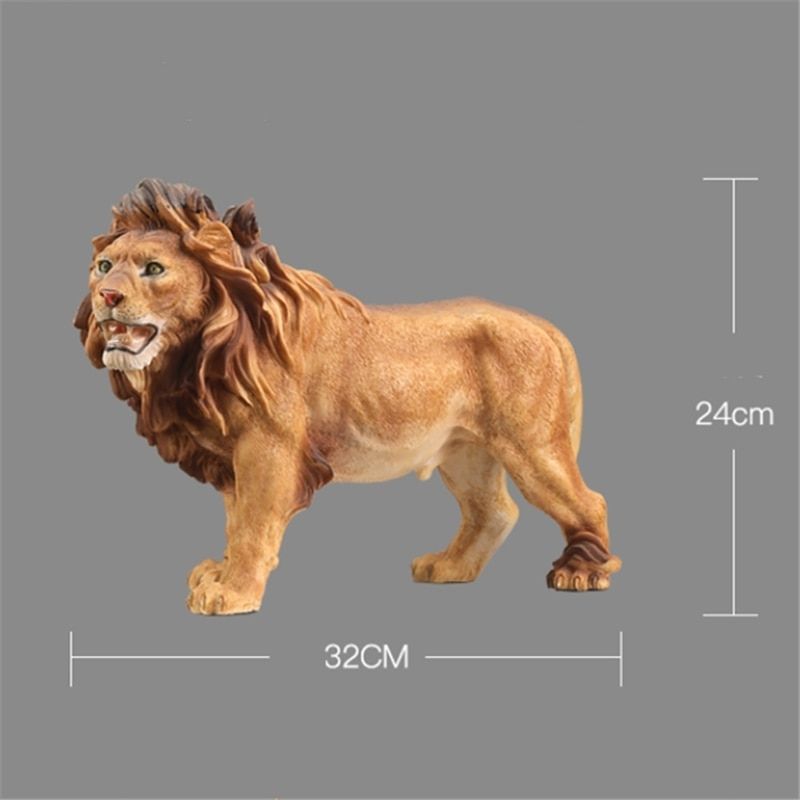 Lion Debout en Résine – Statue Design
