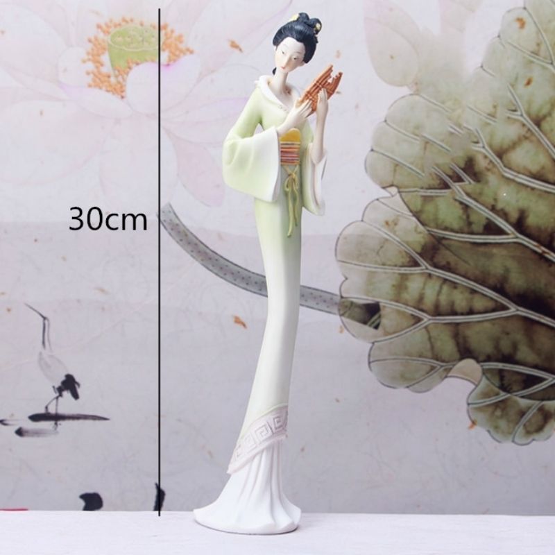 Statue Geisha Japonaise en Résine — Collection Prestige