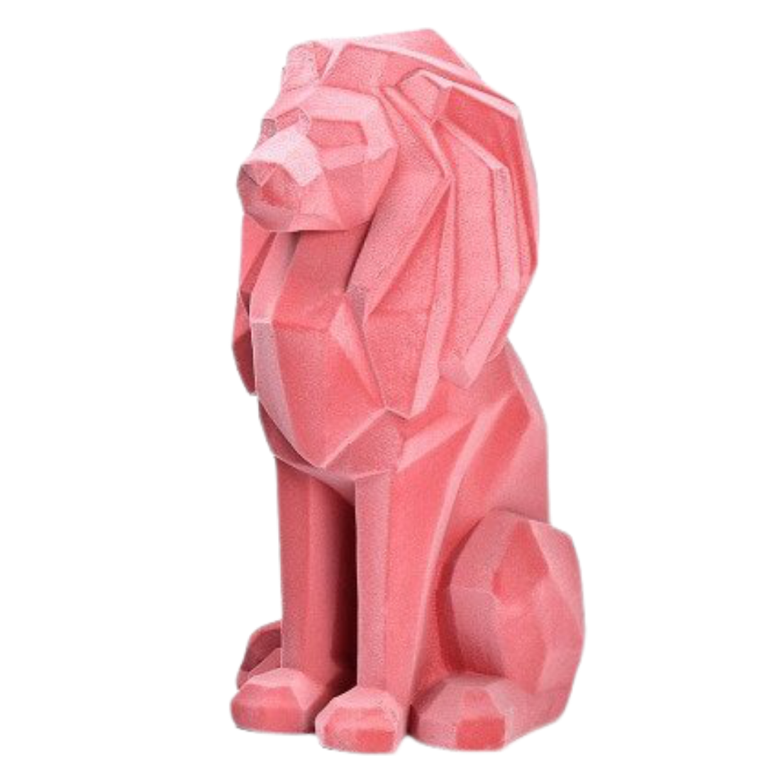 statue-lion-en-resine-colore