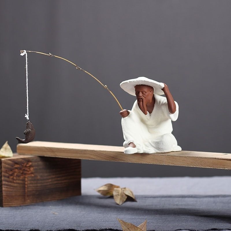 Statue Japonaise pour Jardin – Pêcheur (Édition Prestige)