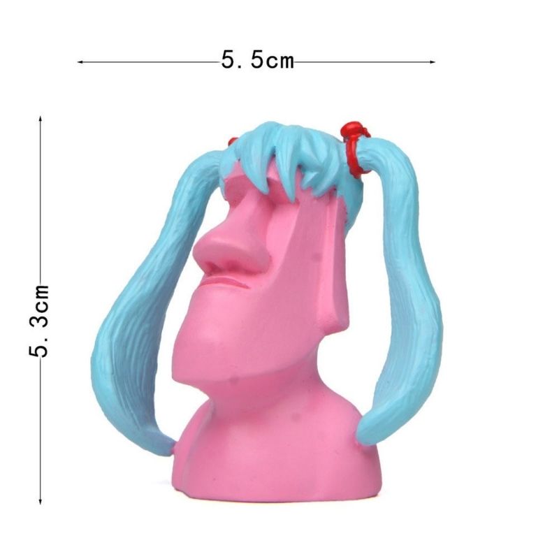 Statue Moaï Déco Rose – Édition Signature