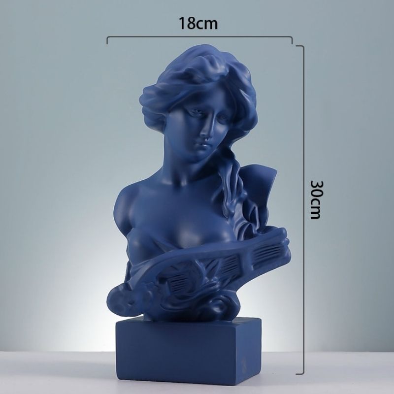 Statue Grecque Déesse Bleue — Collection Signature