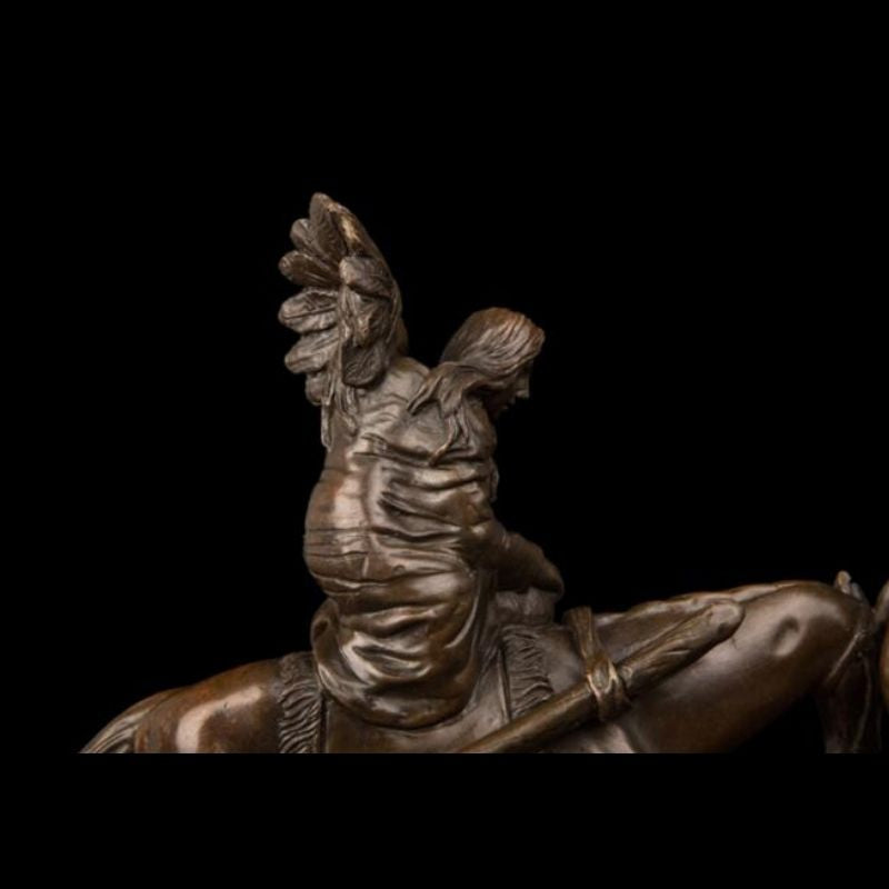 Statue Indienne en Bronze — Édition Prestige
