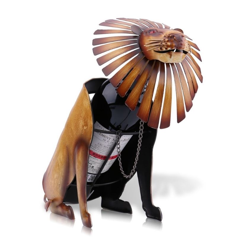 Statue Lion Porte-Vin Signature
