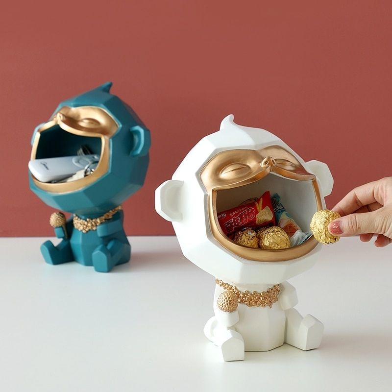 Statue Singe Blanc - Design Signature