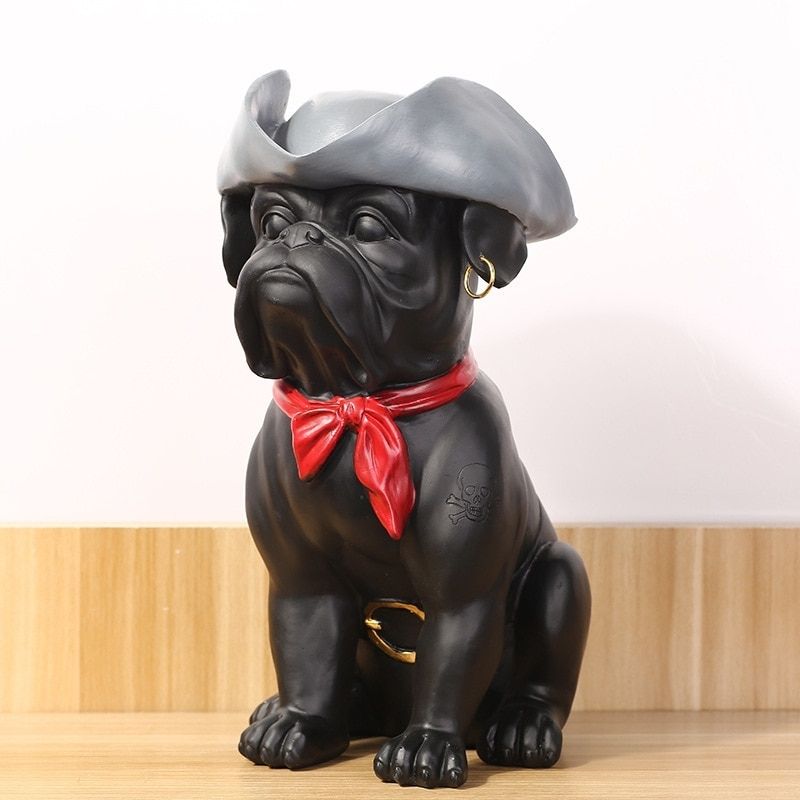 Statue Bouledogue Pirate — Édition Signature
