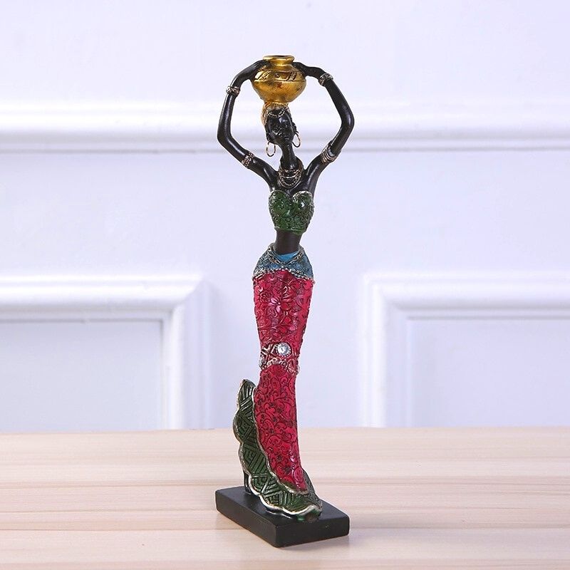 Statue Femme Africaine Debout — Collection Ébène