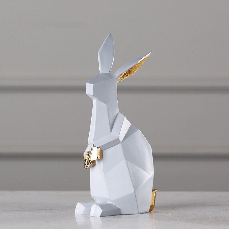 Statue Lapin Origami — Édition Signature