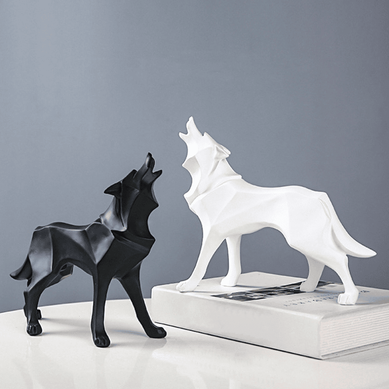 statue-origami-loup-solitaire