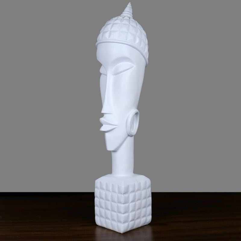 Statue d’Art Africain Blanc