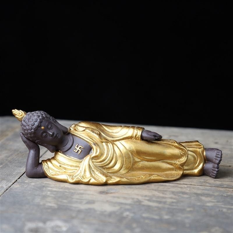 Statue Bouddha Sage Couché — Édition Prestige