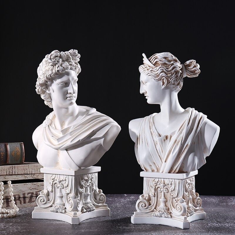 Buste Statue Grecque Blanc — Édition Prestige