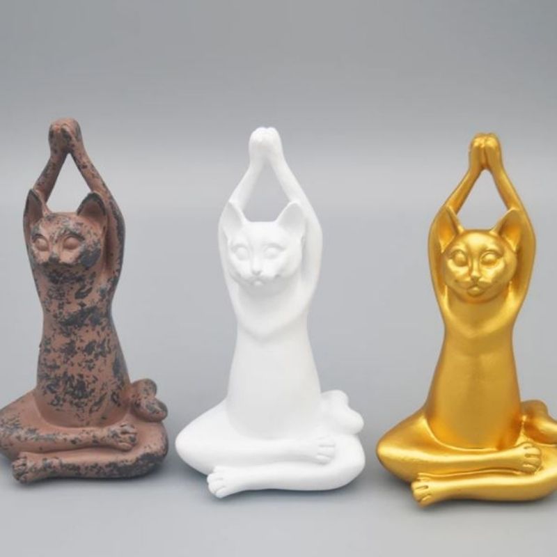 Statue Chat Yoga — Édition Prestige