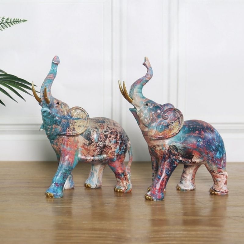 Statue Éléphant — Peinture Signature
