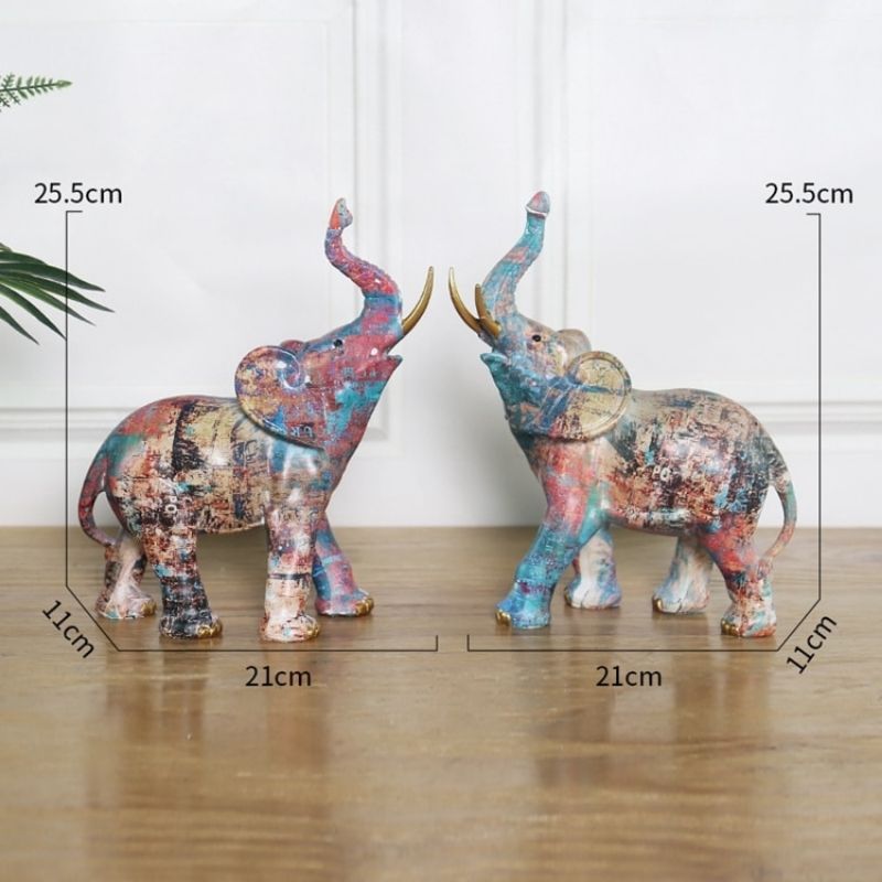 Statue Éléphant — Peinture Signature