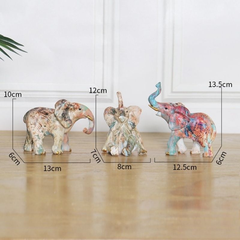 Statue Éléphant Trio - Édition Signature