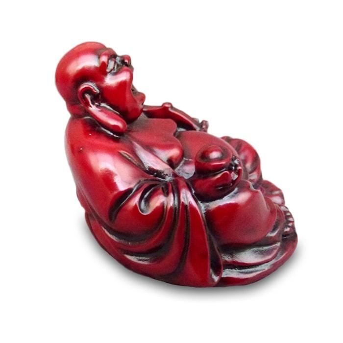Statue Bouddha Rieur Rouge — Édition Signature