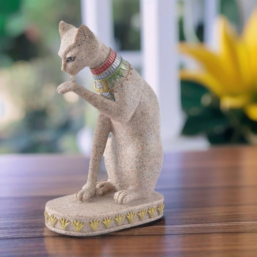 Statue Chat Égypte Antique | Bastet Signature | Décoration Jardin