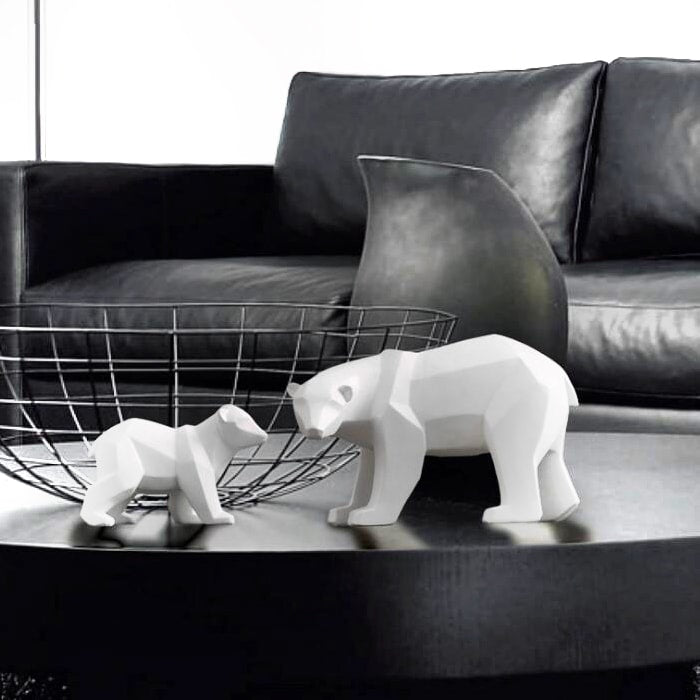 Statue Origami — Papa & Bébé Ours Signature