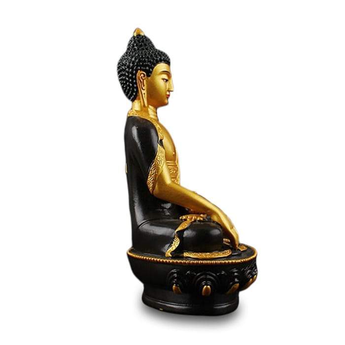 Statue Bouddha Moine Noir – Édition Prestige