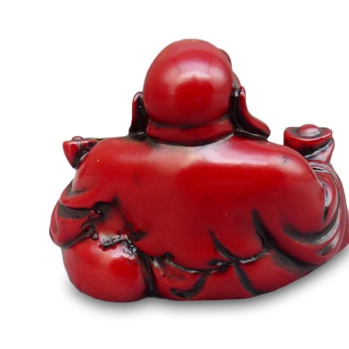 Statue Bouddha Rieur Rouge — Édition Signature