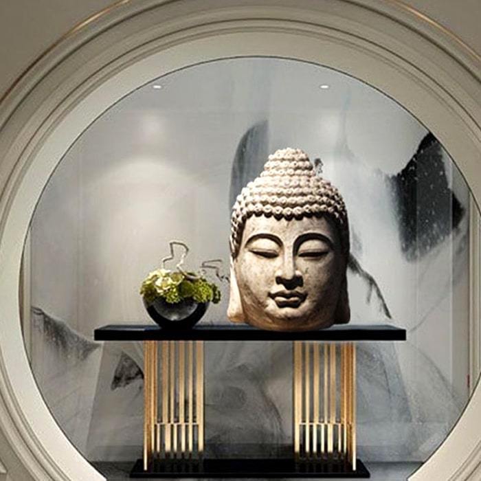 Statue Tête de Bouddha Géante — Édition Prestige