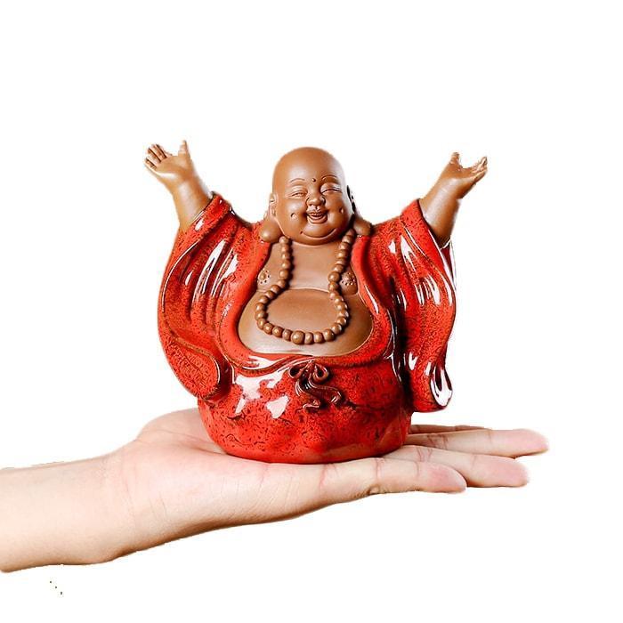 Statue Bouddha Rieur – Bras Levés
