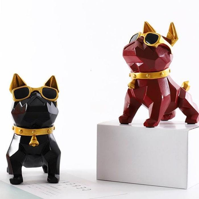 Statue Bouledogue Coloré — Édition Signature