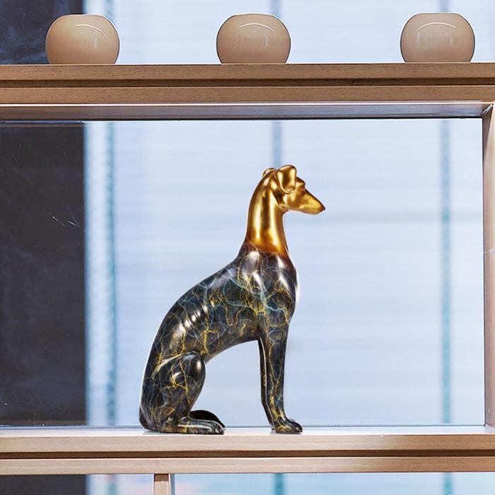 Statue Bronze Chien de Garde — Édition Signature