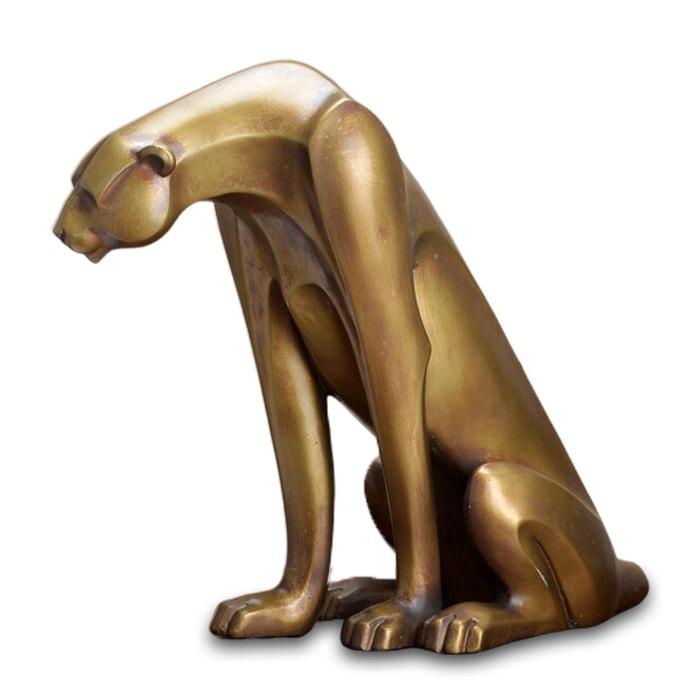 statue-bronze-guepard-sage