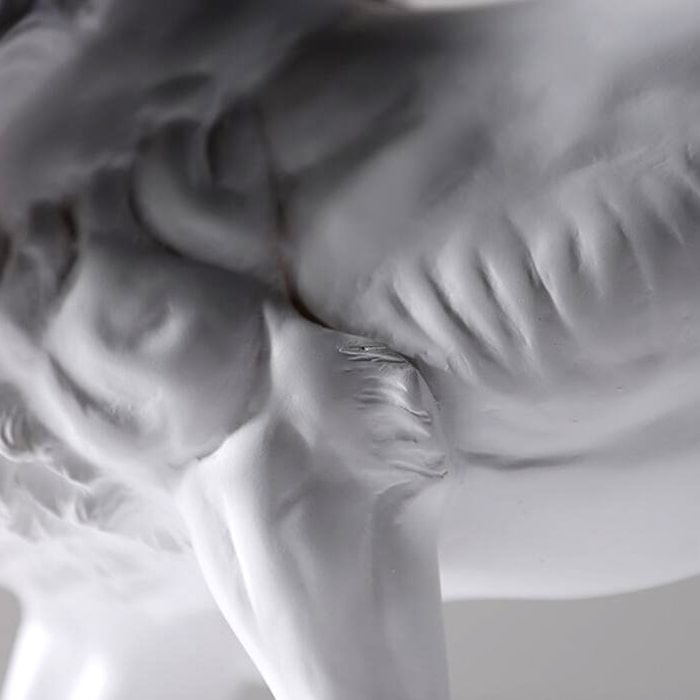 Statue Lion Blanc — Édition Signature
