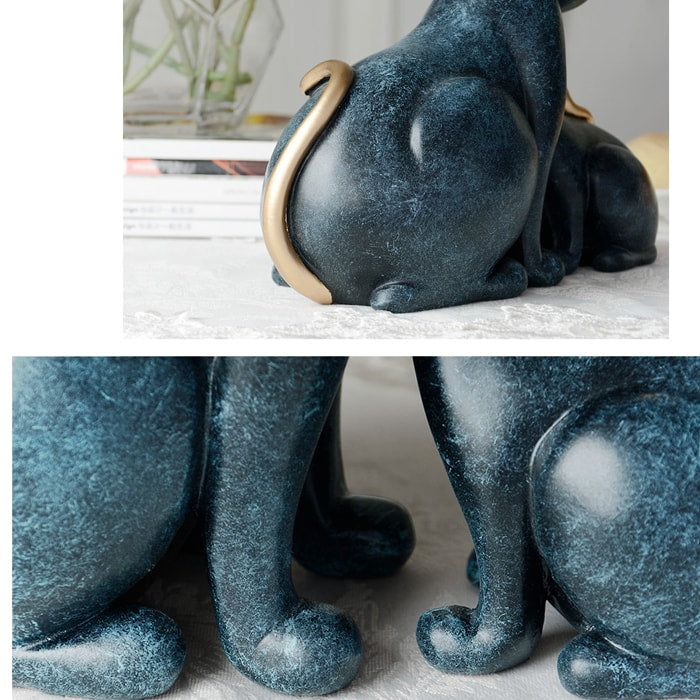 Statue Chat Mère & Fils — Édition Signature
