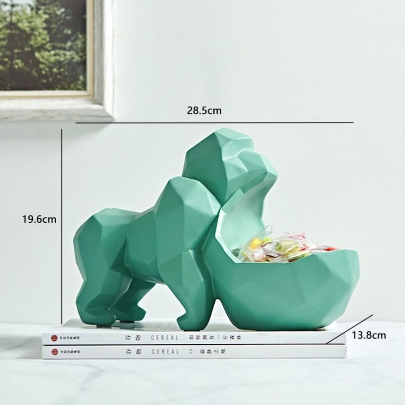 Statue Gorille Vert Déco – Édition Prestige