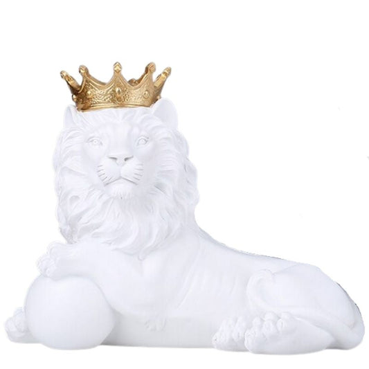 statue-lion-blanc-assis