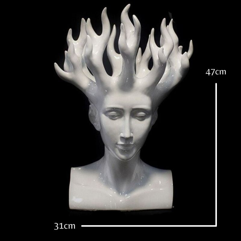 Statue Féminine – Vase Blanc Édition Élégance