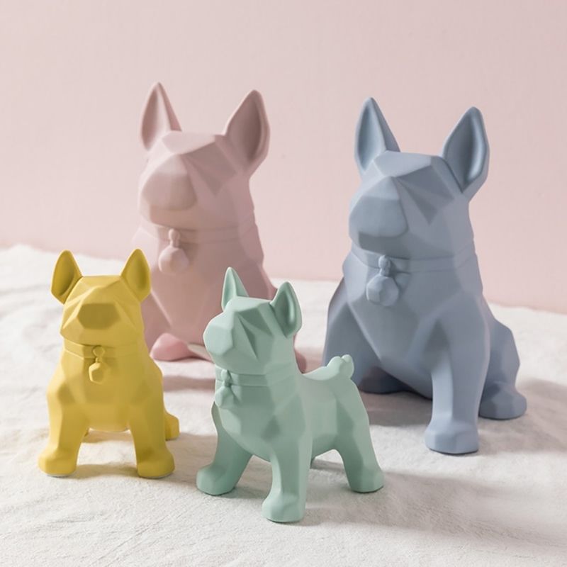 Statue Origami Chien Jaune – Édition Signature