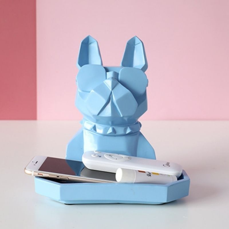 Statue Bouledogue Bleu — Édition Prestige
