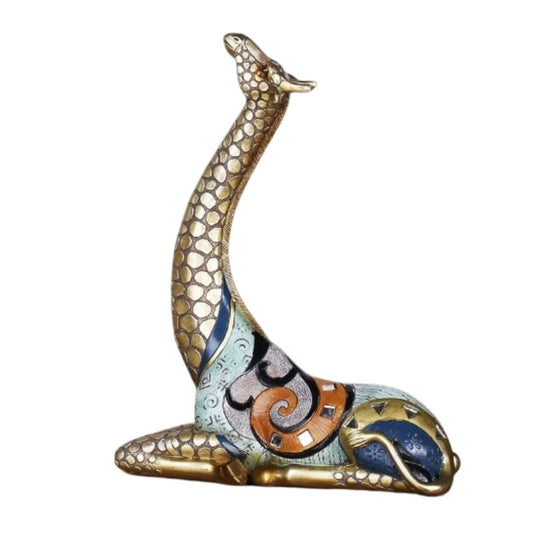 statue-africaine-bebe-girafe
